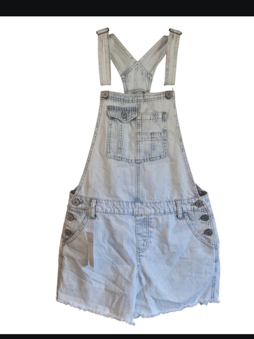 Natural Reflections Bleach Striped Short-Alls